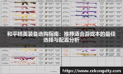 和平精英装备选购指南：推荐适合游戏本的最佳选择与配置分析